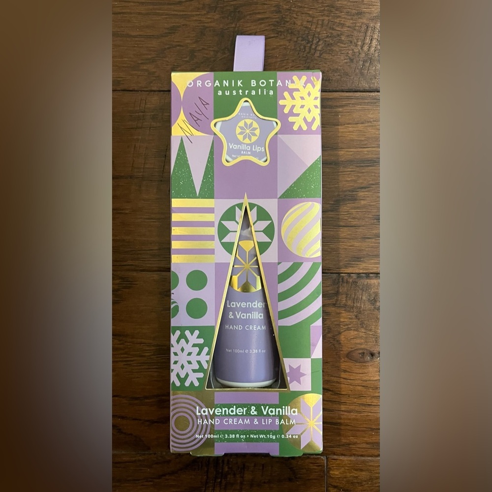 NWT Organik Botanik Australia Lavender & Vanilla Hand Cream & Lip Balm
